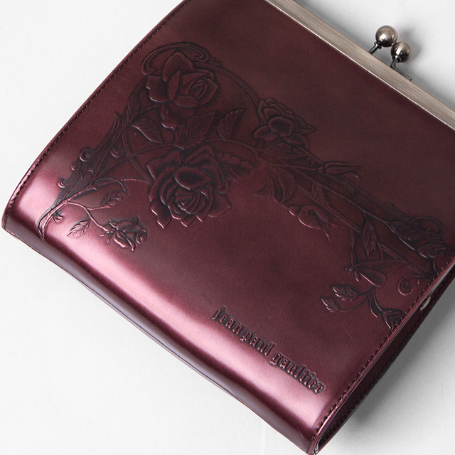 Jean Paul Gaultier ROSE Embossed Metallic Bag