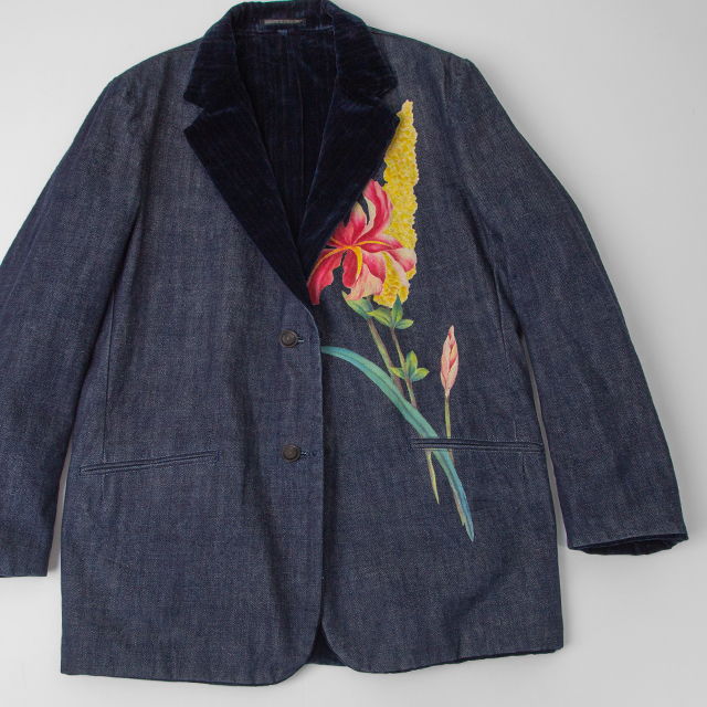 Yohji Yamamoto POUR HOMME 2002A/W Flower Printed Denim Jacket