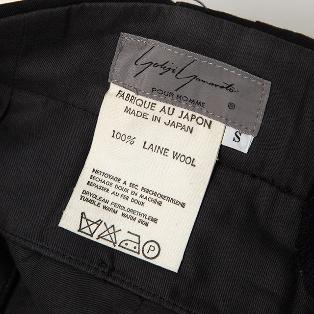 1986A/W Original Yohji Yamamoto POUR HOMME Zipper Hole Pants