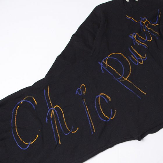 1991A/W COMME des GARCONS "Chic Punk/Revolution" Printed Knit