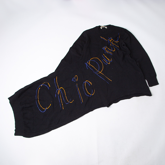 1991A/W COMME des GARCONS "Chic Punk/Revolution" Printed Knit