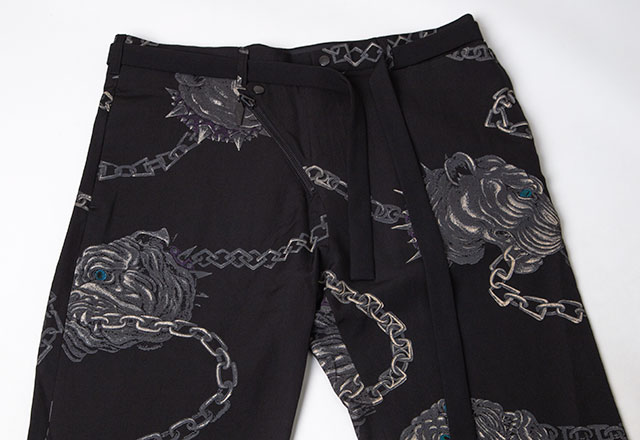 2014A/W Yohji Yamamoto POUR HOMME Chain & Bulldog Printed Pants