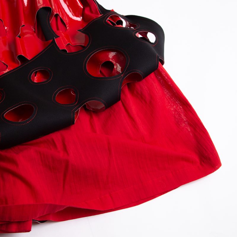 COMME des GARCONS Punching Synthetic Leather Skirt