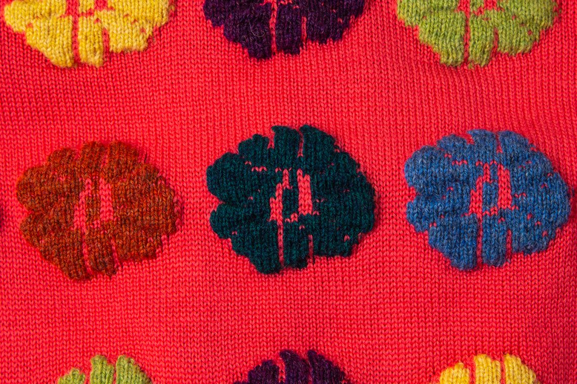AD1999 COMME des GARCONS Flower Wrap Knit Top