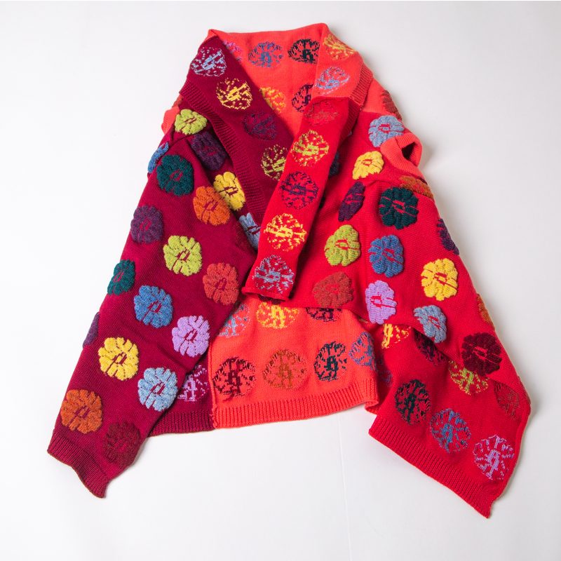 AD1999 COMME des GARCONS Flower Wrap Knit Top