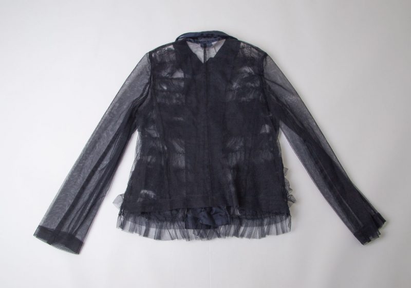COMME des GARCONS GIRL AD2020 Mesh Frill Round-collar Jacket