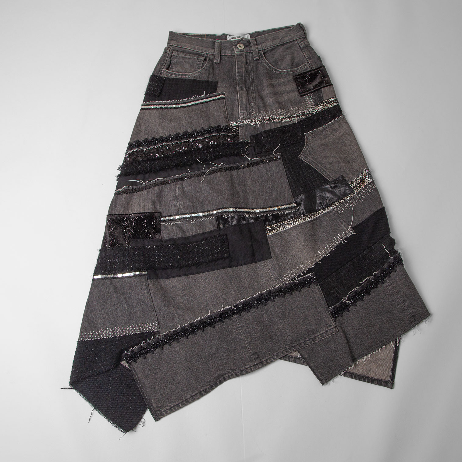 JUNYA WATANABE COMME des GARCONS denim AD2020 Multi Design Skirt