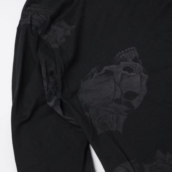 Yohji Yamamoto POUR HOMME Skull & Rose Printed Switching Top