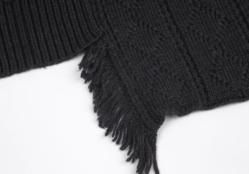 s'yte (Yohji Yamamoto) Multi Pattern Woven Asymmetry Knit Sweater