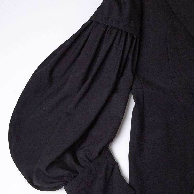 COMME des GARCONS HOMME PLUS Wide Shirring Sleeve Long Tail Jacket