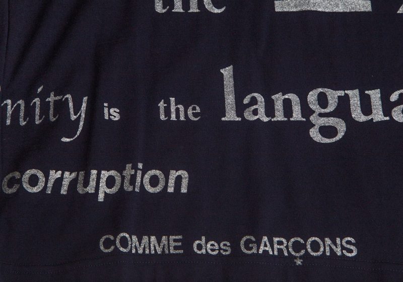 COMME des GARCONS AD2003 Worlds Glitter Printed Top
