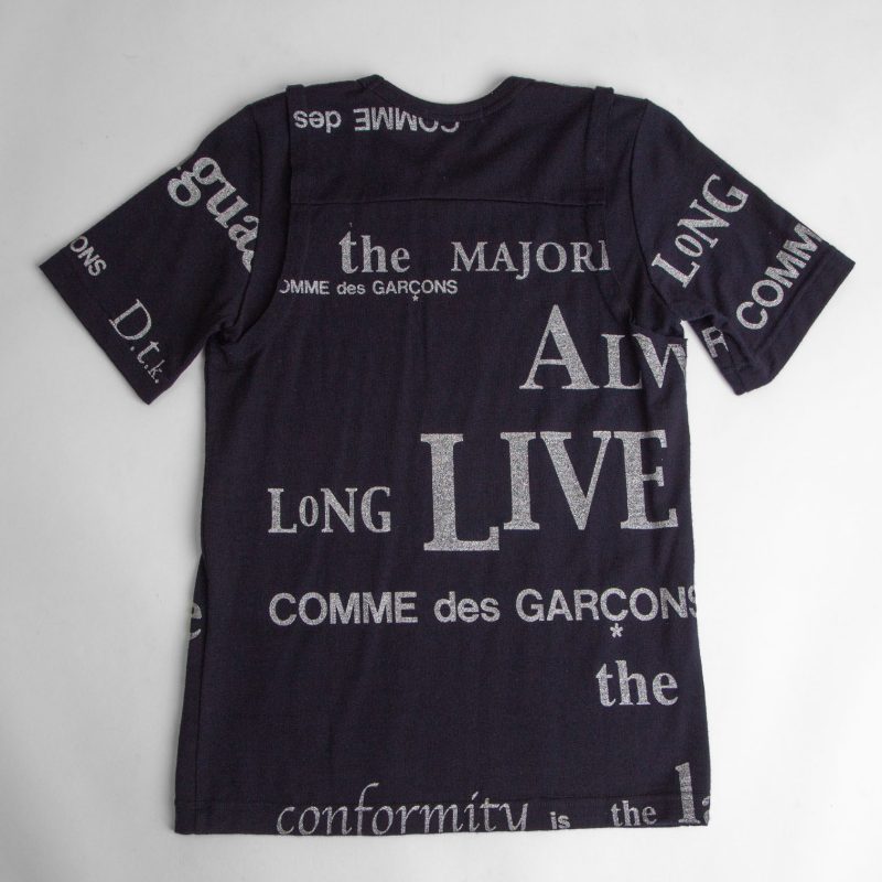 COMME des GARCONS AD2003 Worlds Glitter Printed Top