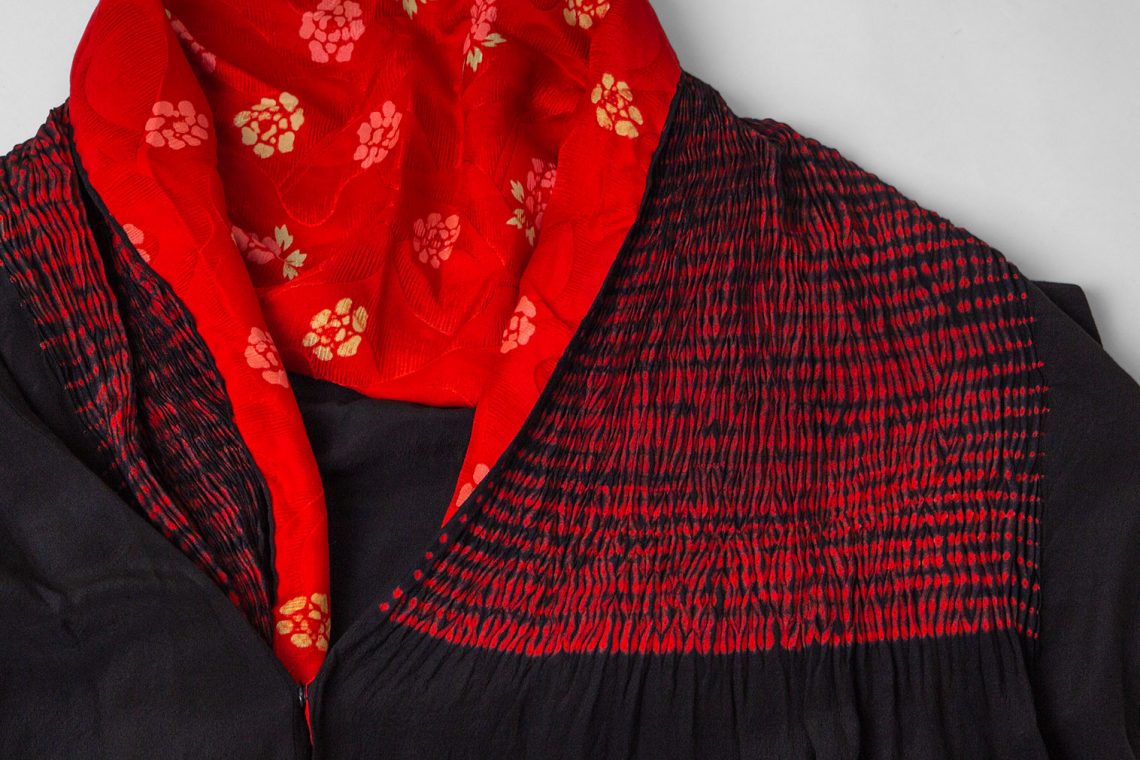 Yohji Yamamoto FEMME Dyed Silk Kimono Dress
