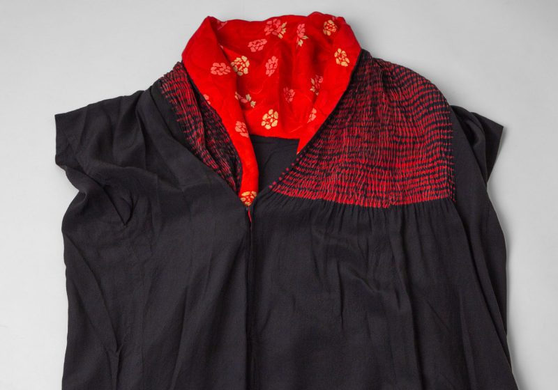 Yohji Yamamoto FEMME Dyed Silk Kimono Dress