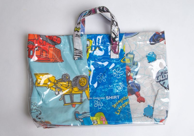 COMME des GARCONS SHIRT Characters Fabric Switching PVC Tote