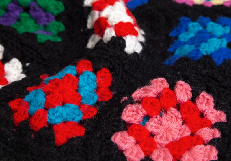 COMME des GARCONS Patchwork Woven Knit Sweater