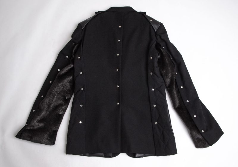 COMME des GARCONS HOMME PLUS A/W2016 Synthetic leather Rivets Switching Jacket