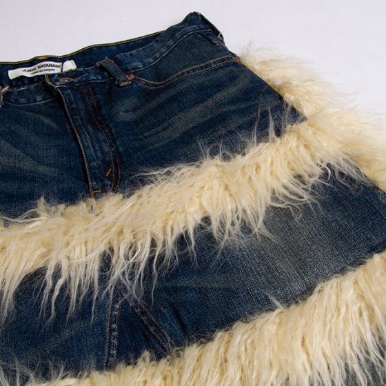JUNYA WATANABE COMME des GARCONS 2021 A/W Fake Fur Design Denim Skirt