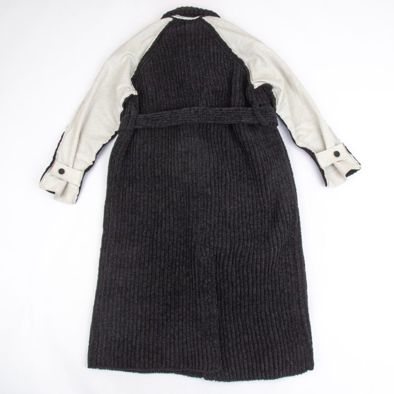 A/W2018 Yohji Yamamoto POUR HOMME Knit Switching Bi-colour Coat