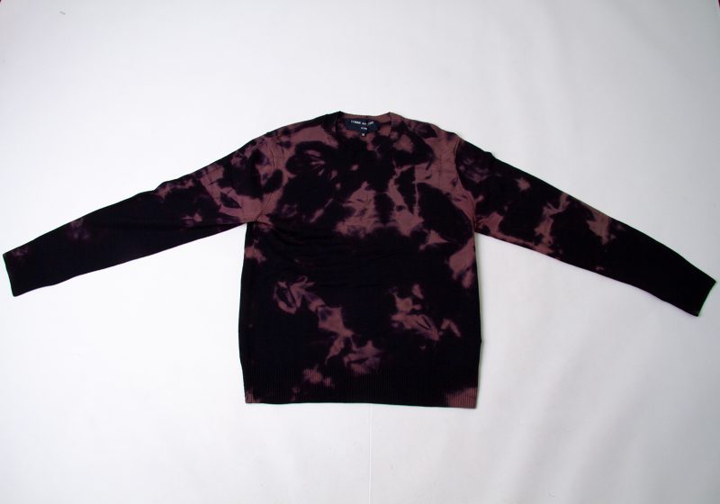 AD2004 COMME des GARCONS HOMME Uneven Printed Knit Sweater