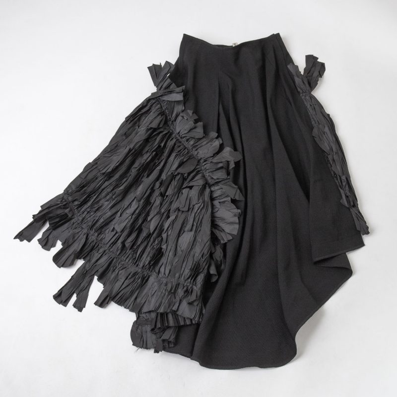 A/W2004 COMME des GARCONS Wrinkled Pleats Switching Skirt