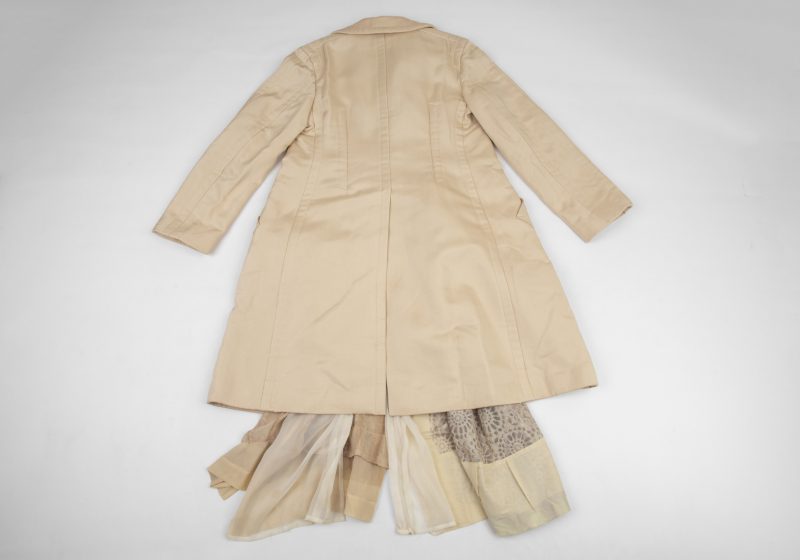 AD2005 COMME des GARCONS Silk Dress Switching Coat