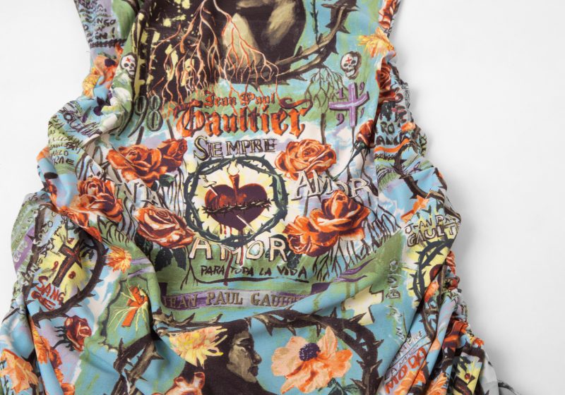 Jean Paul GAULTIER Printed Side Shirring Dress