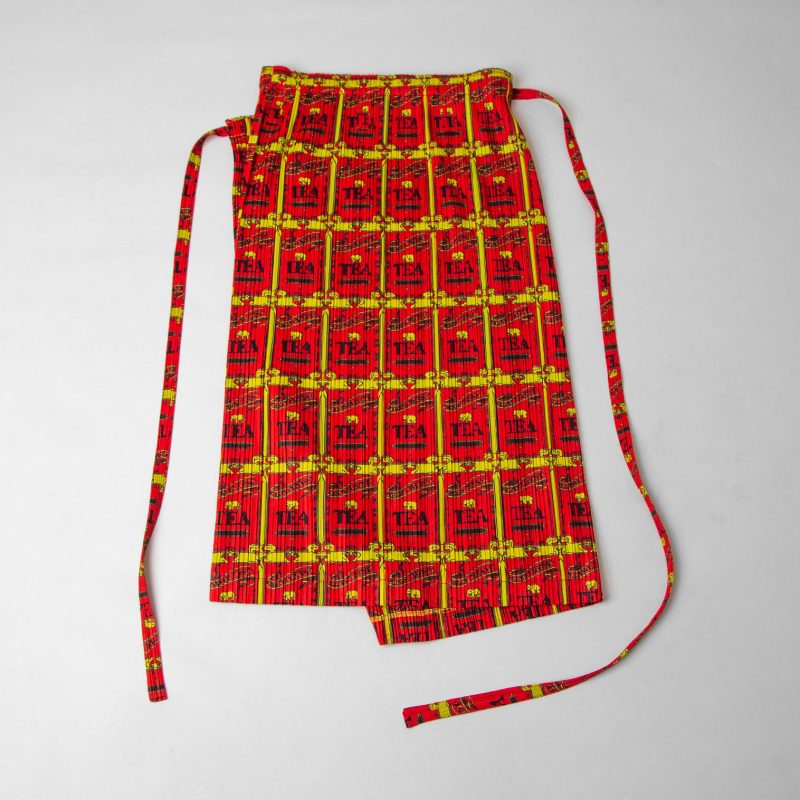 PLEATS PLEASE ISSEY MIYAKE Tea Package Printed Wrap Skirt