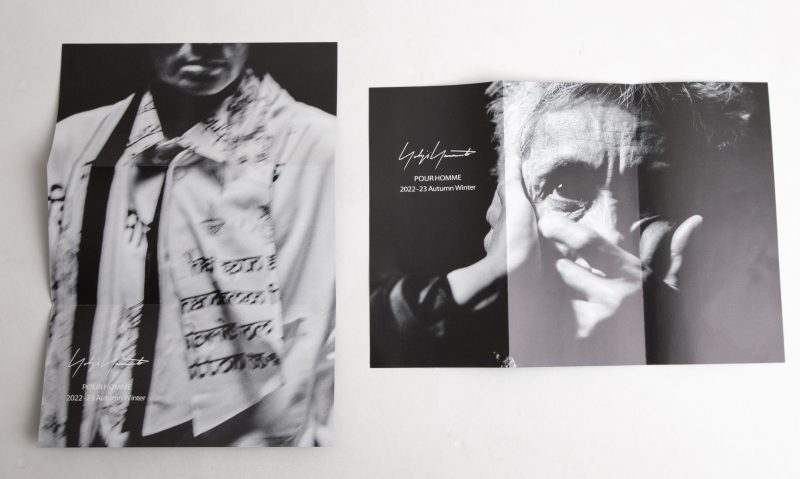 Yohji Yamamoto HOMME 2022-2023 AUTUMN/WINTER COLLECTION Invitation Cards