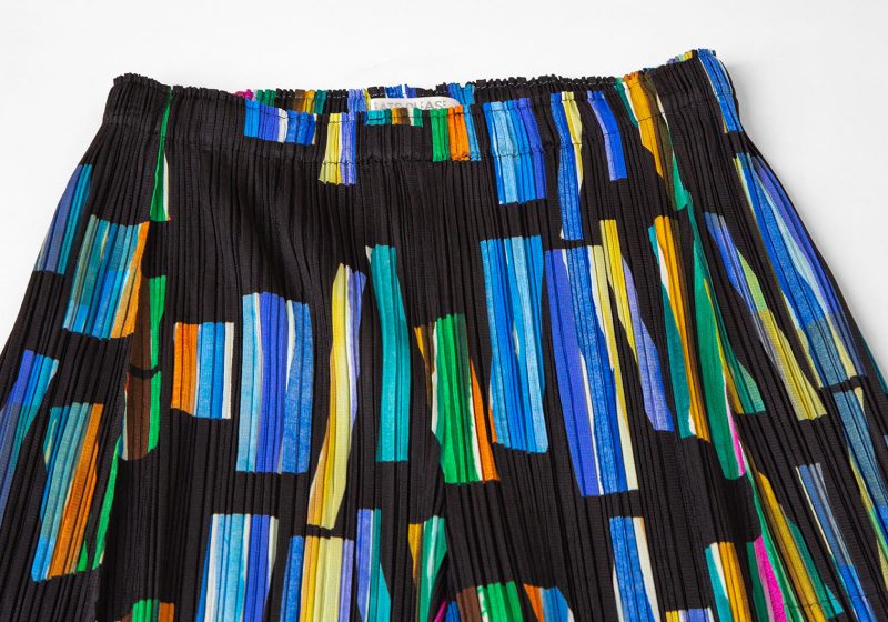PLEATS PLEASE ISSEY MIYAKE Hopscotch Colors Flare Pants