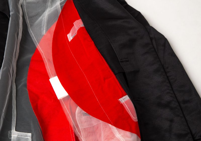 S/S 2007 COMME des GARCONS The Japanese Flag Printed Mesh Layer Jacket
