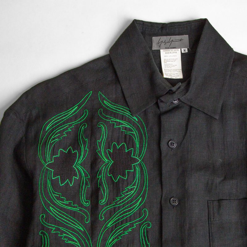 90'S Yohji Yamamoto POUR HOMME Embroidery Long Shirt
