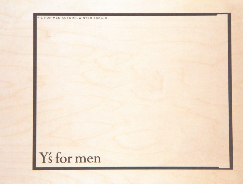 Y’s for men AUTUMN & WINTER 2004-5 Invitation Card