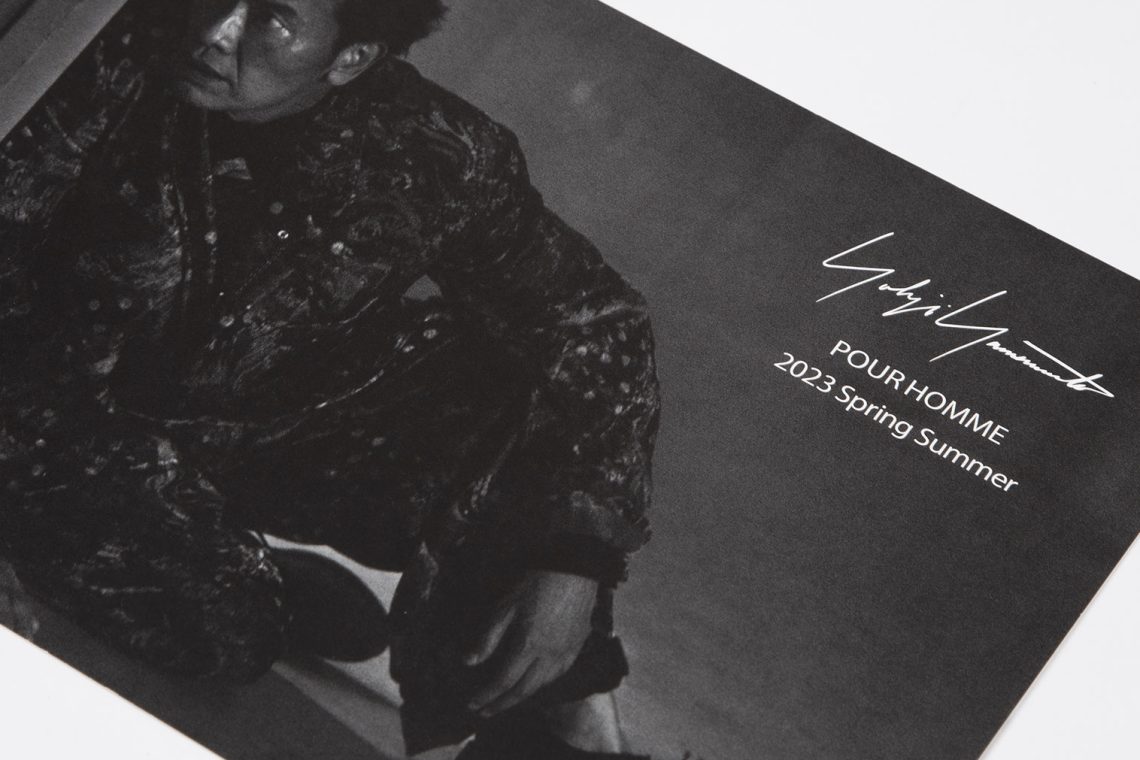 Yohji Yamamoto POUR HOMME 2023 SPRING – SUMMER Invitation Card