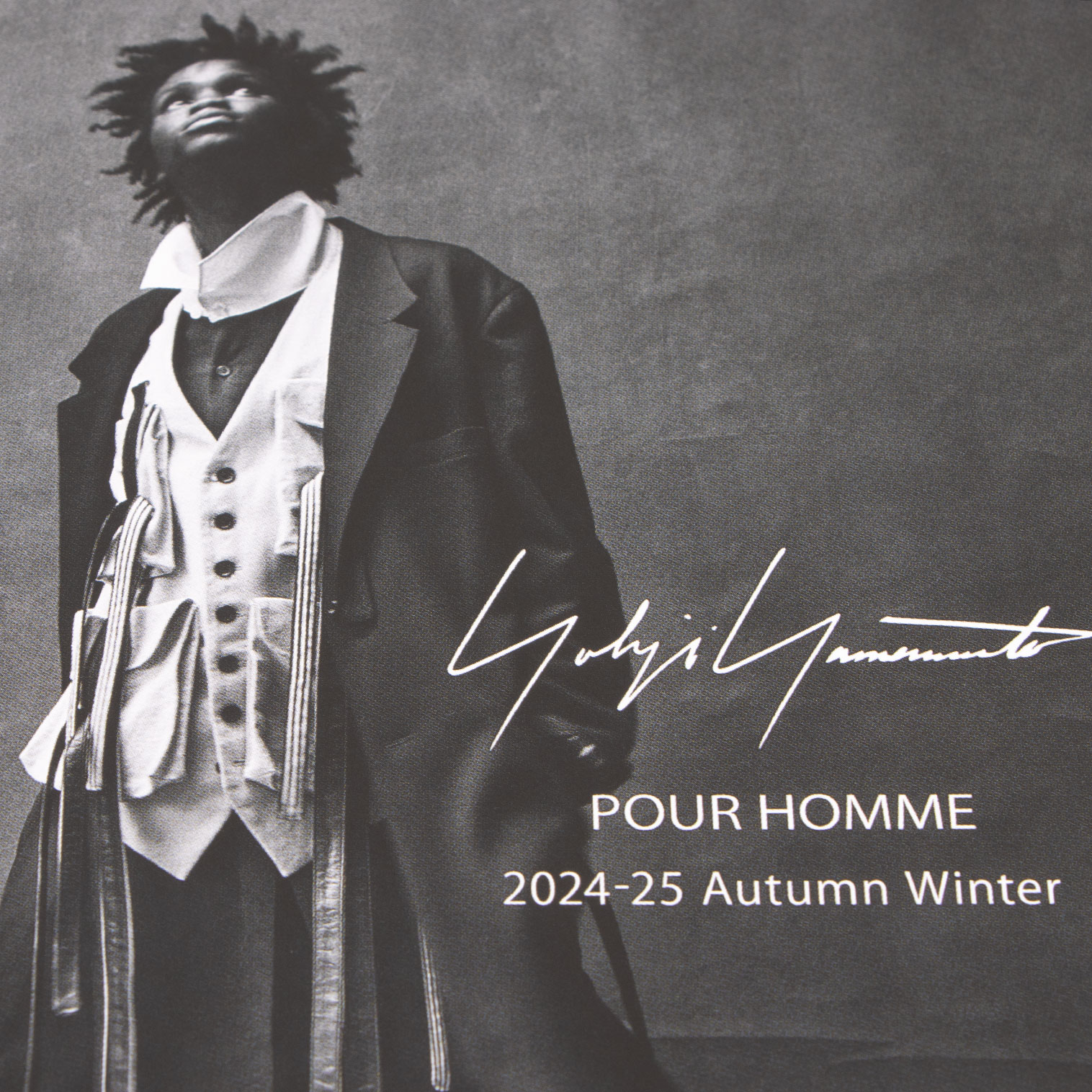 Yohji Yamamoto POUR HOMME 2024-25 Autumn Winter Invitation Card