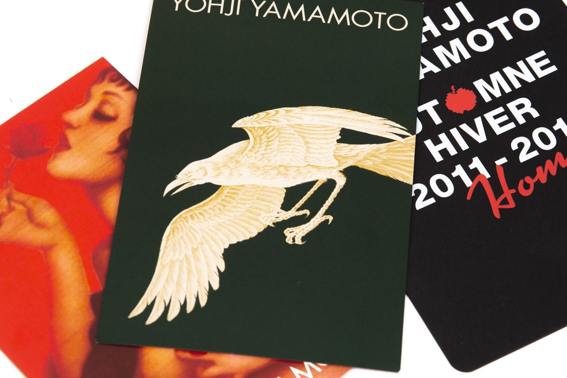 Yohji Yamamoto POUR HOMME 2011-2012 Autumn / Winter Invitation cards