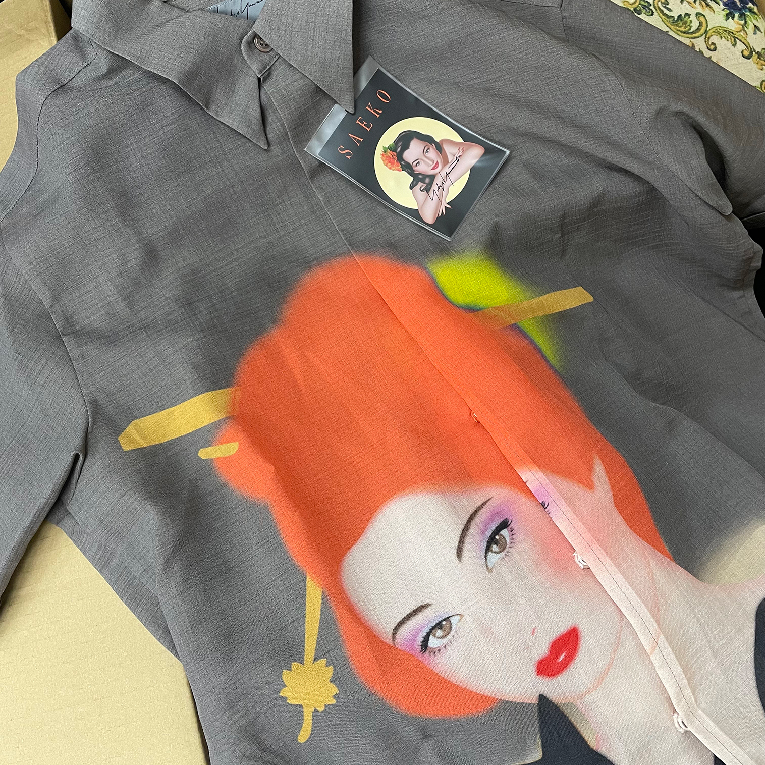 Yohji Yamamoto POUR HOMME S/S2002 SAEKO TSUEMURA Actor Printed Shirt