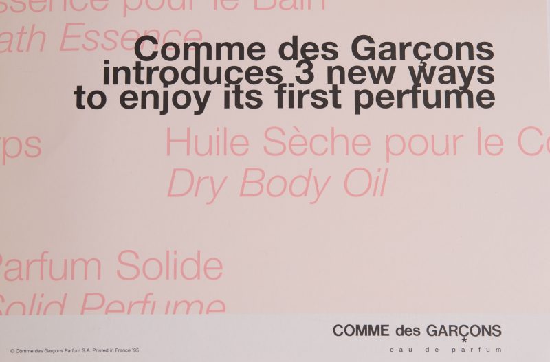 COMME DES GARCONS ​New perfume ad post card