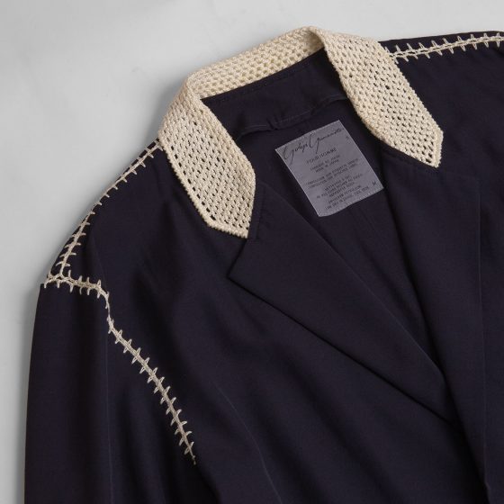 80'S Yohji Yamamoto POUR HOMME Crochet Design Wool Jacket
