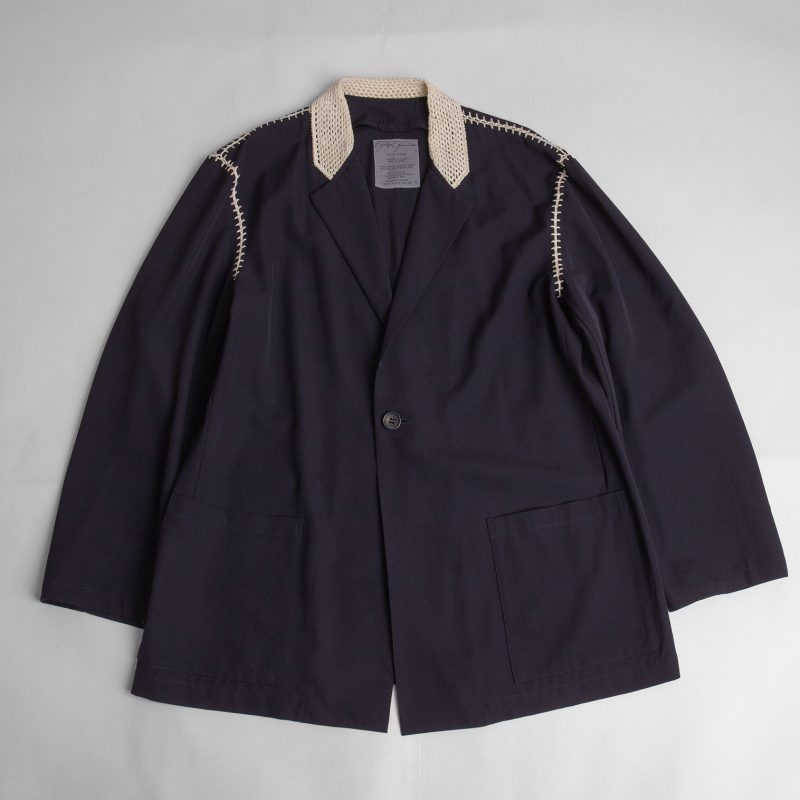 80'S Yohji Yamamoto POUR HOMME Crochet Design Wool Jacket