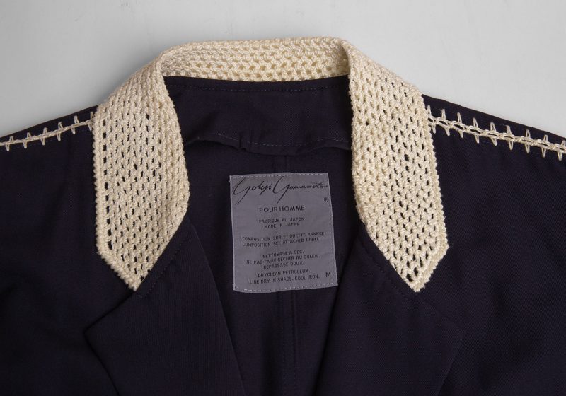 S/S1991 Yohji Yamamoto POUR HOMME Crochet Design Wool Jacket